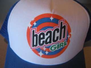 TRUCKER BEACH GIRL BASEBALL CAP HAT HEADERS CALIFORNIA  