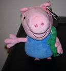 GEORGE Ty UK Exclusive Peppa Pig Beanie Baby Babies NEW MWMT ~ Ready 