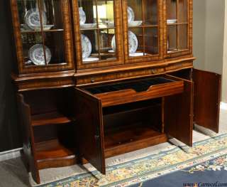 Mahogany Chippendale Dining China Cabinet Breakfront  