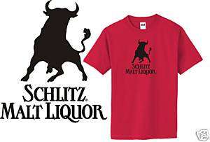 Schlitz Malt Liquor beer tshirt party emo bar Small 3XL  
