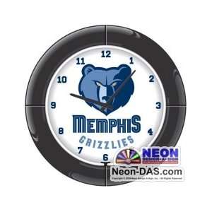  Memphis Grizzlies Neon Clock