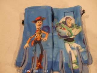NEW FROM  1 PAIR TOY STORY GLOVES BUZZ & WOODY SIZE LRG 8 