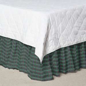  Green Tartan Plaid, Fabric Bed Skirt Queen In.