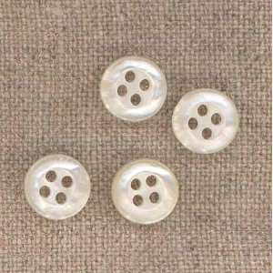  3/8 plastic shirt button white water By The Each Arts 