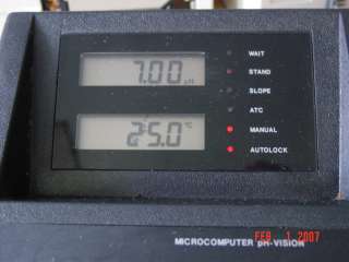 COLE PARMER MICROCOMPUTER PH VISION METER 05669 20 6071  