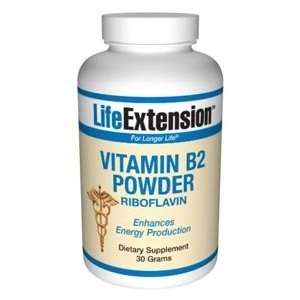 Life Extension, VITAMIN B2 30 GRAMS POWDER Health 