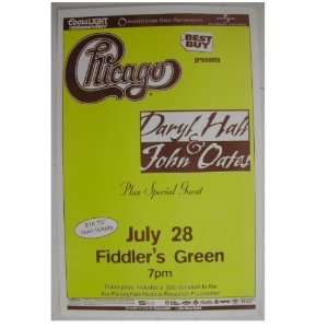  Chicago Handbill Poster at Fiddlers Green with Daryl Hall 