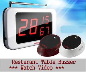 Wireless Calling Guest Pager Button Bell System for Waiter Server 