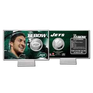  Tim Tebow New York Jets Silver Coin Card Sports 