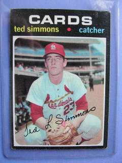1971 Topps TED SIMMONS #117 Cardinals Catcher Card  
