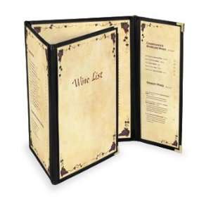  Continuous 3 1/2 Cafe Menu Covers 8 1/2 in./4 1/4 in. x 11 