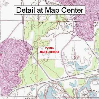  USGS Topographic Quadrangle Map   Pyatts, Illinois (Folded 