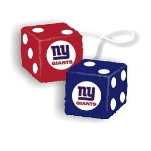  New York Giants Fuzzy Dice Rear View Mirror Hang Sports 
