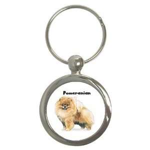  Pomeranian Key Chain (Round)