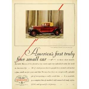  1927 Ad Little Marmon 8 Coupe Automobile Vehicle Car Motor 