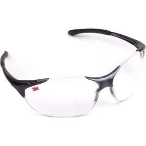 3M Clear Lens Black Frame Protective Eyewear Glasses