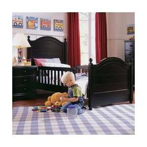    Cottage Cove Twin Low Post Panel Bed   Black