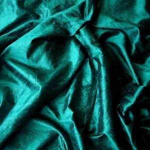   Peacock Green Silk   100 Percent Pure Silk Dupioni Fabric By the Yard