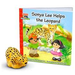 Fisher Price Little People Zoo Talkers Leopard & Book Set NEW  