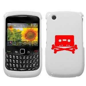 BLACKBERRY CURVE 8520 8530 9300 3G RED CASSETTE BONES ON A WHITE HARD 