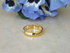 MENS 24K GOLD EP WEDDING BAND sz 8 13 6MM WIDE  