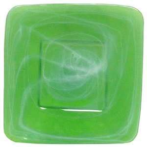  Colorful Art Glass Lime Green Small Square Plate 8 3/4X8 