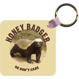 Honey Badger Dont Care Art Key Chain   Ideal Gift for all Occassions