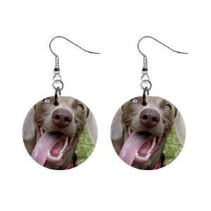  Weimaraner 10 Button Earrings A0635 