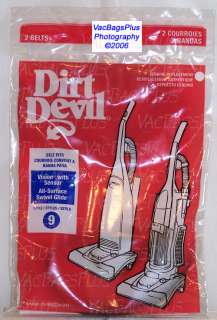 Dirt Devil Style 9 Genuine Belts Vision Sensor Swivel  