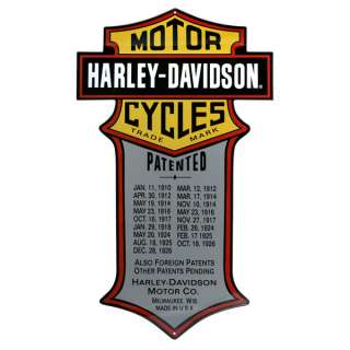Harley Davidson® Patented Metal Sign  