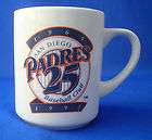 coffee mug cup 1969 1993 san diego padres baseball club