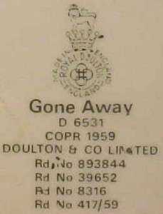 Vintage Royal Doulton GONE AWAY CHARACTER JUG Hunter & Fox VG
