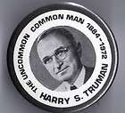 1972 pin HARRY TRUMAN 1884   1972 MEMORY pinback the Un