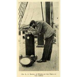  1909 Print Dr. Bauer Galilee Yacht Ship Deck Marine 