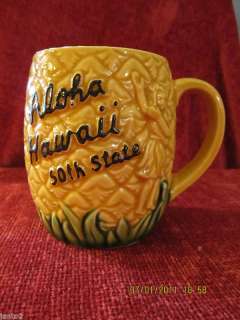 Hawaii 50th State Pineapple Mug  