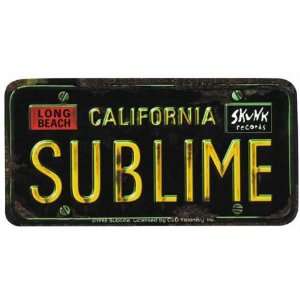  Sublime   License Plate Decal Automotive