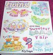 NRN Designs TWINS BOY & GIRL Stickers~WOW CUTE  