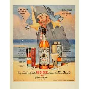 1945 Ad Old St. Croix Rum & Cola Daiquiri Recipe Pirate 