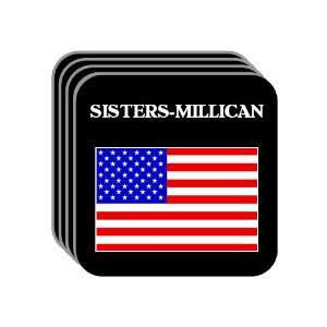  US Flag   Sisters Millican, Oregon (OR) Set of 4 Mini 