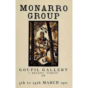 1924 Lithograph Monarro Group Ludovic Rodo Mini Poster   Original Mini 