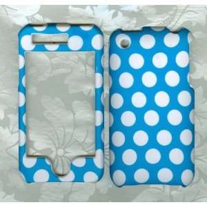  BLUE DOT APPLE IPHONE 3G FACEPLATE SNAP ON COVER CASE Cell Phones 