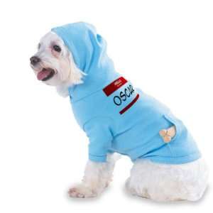 HELLO my name is OSCAR Hooded (Hoody) T Shirt with pocket for your Dog 