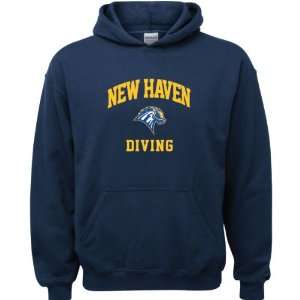 New Haven Chargers Navy Youth Diving Arch Hooded Sweatshirt