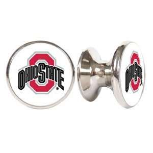 Ohio State Buckeyes NCAA Stainless Steel Cabinet Knobs / Drawer Pulls 