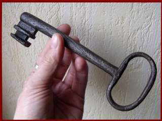 RARE Antique Old French wrought iron key 17 th century  