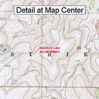 USGS Topographic Quadrangle Map   Bluestem Lake, Oklahoma (Folded 