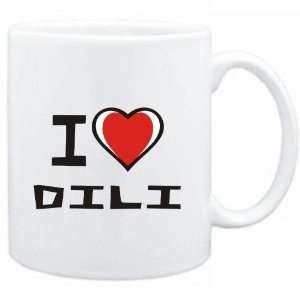  Mug White I love Dili  Capitals