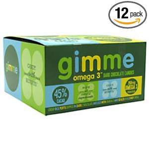 Gimme Dark Chocolate Candies With Omega 3, 1 Ounce (Pack of 12)