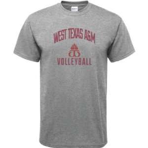 West Texas A&M Buffaloes Sport Grey Varsity Washed Volleyball Arch T 