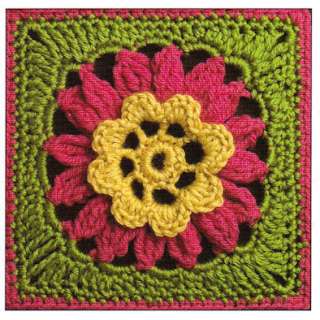 50 Crochet Granny Squares Flowers Patterns Afghan Motif  